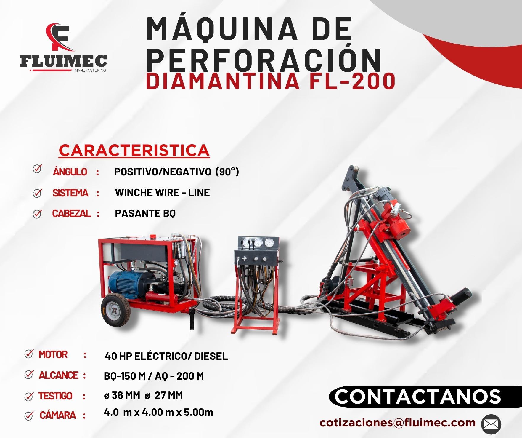 MAQUINA DIAMANTINA FL - 200 RECUPERACION DE NUCLEOS 